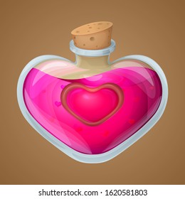 Magic potion game asset vector icon, cute fantasy design, isolated element.