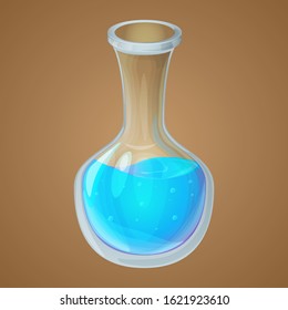 Magic potion game asset vector icon, cute fantasy design, isolated element.