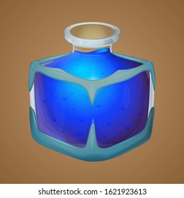 Magic potion game asset vector icon, cute fantasy design, isolated element.