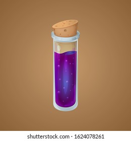 Magic potion game asset vector icon, cute fantasy design, isolated element.	