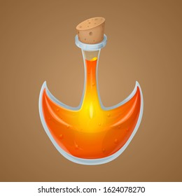 Magic potion game asset vector icon, cute fantasy design, isolated element.	