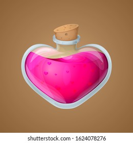 Magic potion game asset vector icon, cute fantasy design, isolated element.	