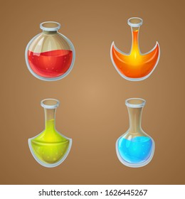 Magic potion game asset vector icon, cute fantasy design, isolated element.