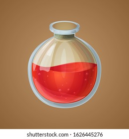 Magic potion game asset vector icon, cute fantasy design, isolated element.