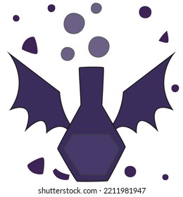Magic Potion Halloween Scary Fill Line Icon Illustration
