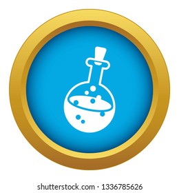 Magic potion icon blue vector isolated on white background for any design