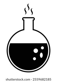 Magic potion icon. A drink with magical properties silhouette symbol. Magic potion, drink, chemicals, oil vector illustration. EPS 10