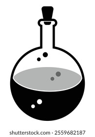 Magic potion icon. A drink with magical properties silhouette symbol. Magic potion vector icon for web design isolated on white background. Magic potion, drink, chemicals, oil, vector illustration.