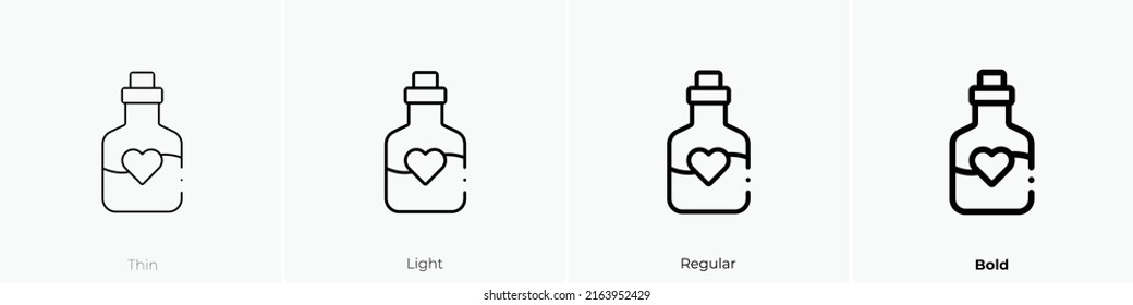 magic potion icon. Linear style sign isolated on white background. Vector illustration.