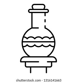 Magic potion icon. Outline magic potion vector icon for web design isolated on white background
