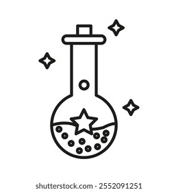 Magic potion icon Simple thin line flat symbol