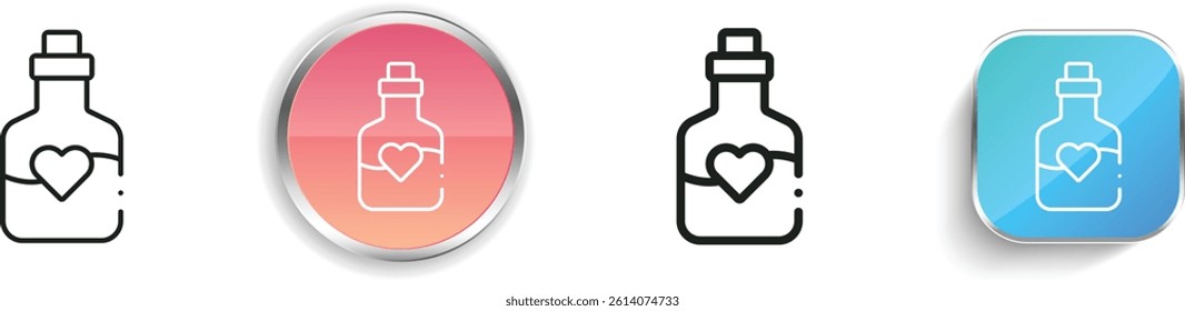 magic potion icon. Thin Linear, Regular and Button Style Design Isolated On White Background