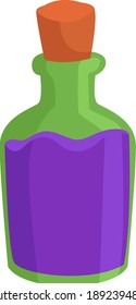 Magic potion, illustration, vector on a white background.