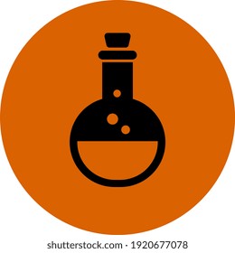 Magic potion, illustration, vector on white background.