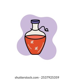 Magic Potion Jar icon islote white background vector stock illustration