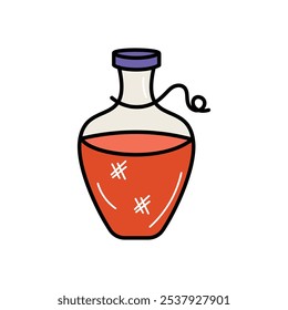 Magic Potion Jar icon islote white background vector stock illustration