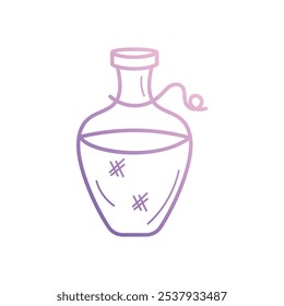 Magic Potion Jar Symbol einzeln auf weißem Hintergrund, Vektorgrafik