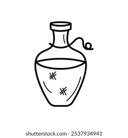 Magic Potion Jar icon islote white background vector stock illustration