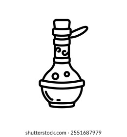 Magic Potion Outline Icon, Vector illustration