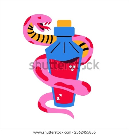 A magic potion. The poison and the snake.