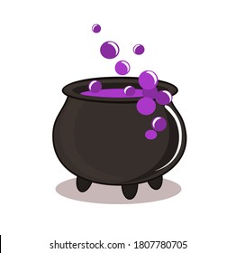 Magic potion pot for Halloween Vector 