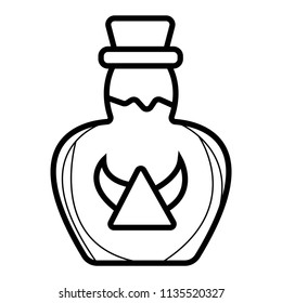 Magic potion vector icon 