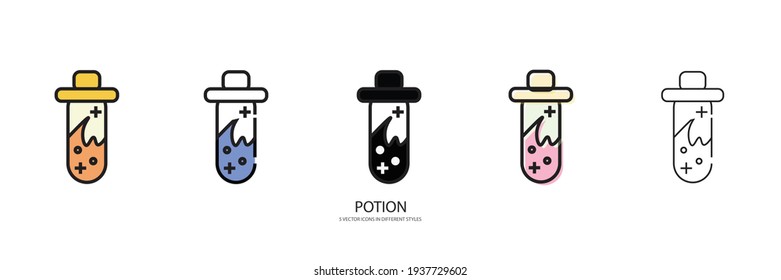 magic potion vector type icon