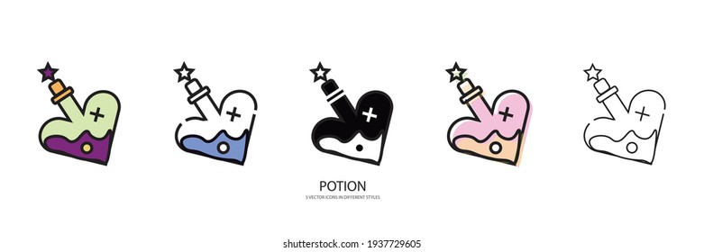 magic potion vector type icon