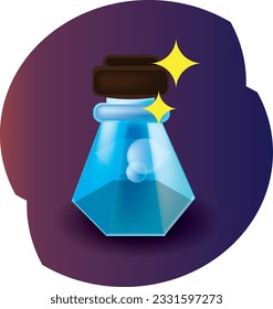 Magic potions in a fantasy world ,fantasy realm adventure mysticism, mystery