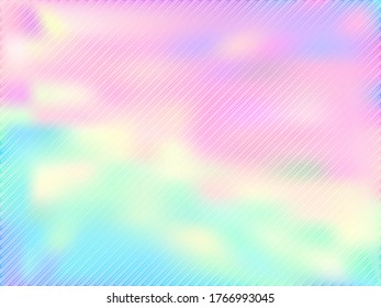 Magic presentation holographic gradient vector template. Club party placard abstract backdrop. Energetic gradient holographic background for presentation.