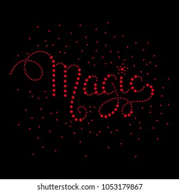 Magic print for t-shirt graphic, vector