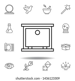 magic production outline icon. elements of magic illustration line icon. signs, symbols can be used for web, logo, mobile app, UI, UX