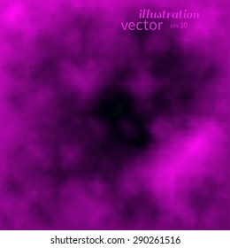Magic purple and black sky with clouds Vector abstract background