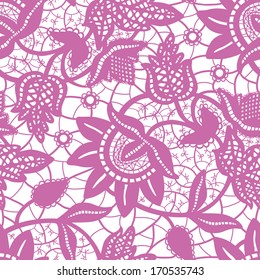 Magic purple lace seamless background