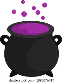 Magic purple potion, illustration, vector on a white background.