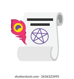 Magic Quill Vector style icon. Eps 10 file