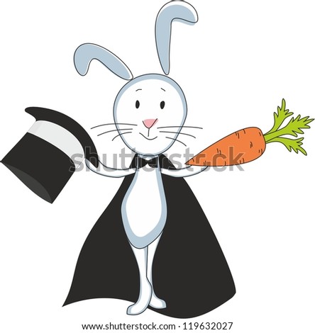 Magic bunny cartoon