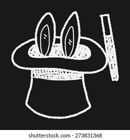 Magic Rabbit Doodle Drawing Stock Vector (Royalty Free) 273831368 ...