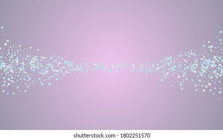Magic Rain FallingFestive Blue Background. Unicorn Invitation Confetti Texture. Celebrate Design. Rainbow Vector Illustration.