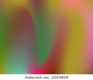 Magic Rainbow Colors Gradient Background. Wavy Fluid Shapes Colorful Template. Iridescent Futuristic Gradient Texture. Neon Light Colors Mesh Vector Design