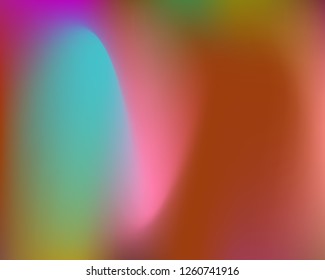 Magic Rainbow Colors Gradient Background. Wavy Fluid Shapes Colorful Template. Iridescent Futuristic Gradient Texture. Neon Light Colors Mesh Vector Design