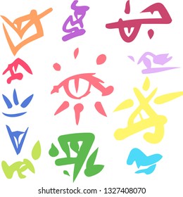 magic rainbow eyes pattern logo