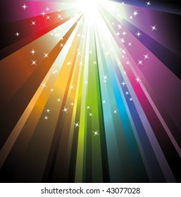 Magic Rainbow Light with delicate Stars