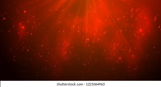 Magic Red Lights On Dark Background Bokeh Effect.Vector EPS 10
