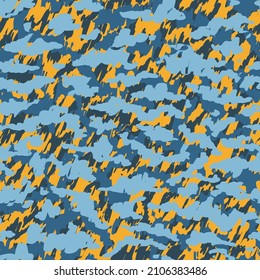 Magic Repeated Fashion Vector Wallpaper. Dark  Seamless Pattern. Brown Seamless Grunge Graphic Background. Camouflage Shirt Vivid Repeated Urban Graphic Clouds.