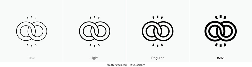 magic ring icon. Thin, Light Regular And Bold style design isolated on white background