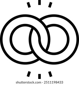 magic ring icon. Thin linear style design isolated on white background