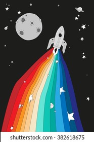 Magic rocket background