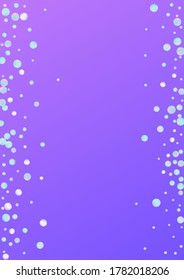 Magic Round Decoration Blue Background. Colored Flying Splash Card. Effect Texture. Colorful FallingFestive Wallpaper.