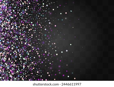 Magic Round Fun Vector Transparent Background. Gradient Iridescent Splash Texture. Celebrate Pattern. Reflection Flying Invitation.